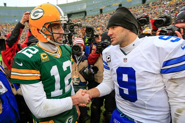 Tony Romo Cowboys & Aaron Rodgers Packers 2015
