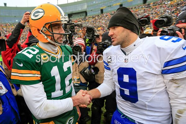 Tony Romo Cowboys & Aaron Rodgers Packers 2015