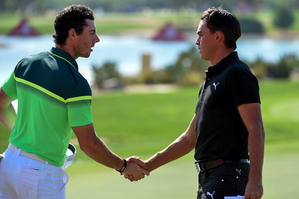 Rory McIlroy & Rickie Fowler Abu Dhabi 2015 