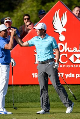 Rickie Fowler & Rory McIlroy Abu Dhabi 2015