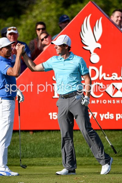 Rickie Fowler & Rory McIlroy Abu Dhabi 2015