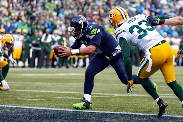 Russell Wilson Seahawks v Packers 2015