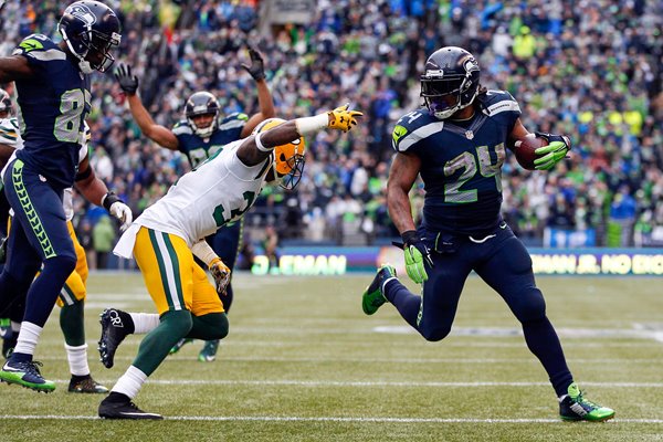 Marshawn Lynch Seahawks v Packers 2015