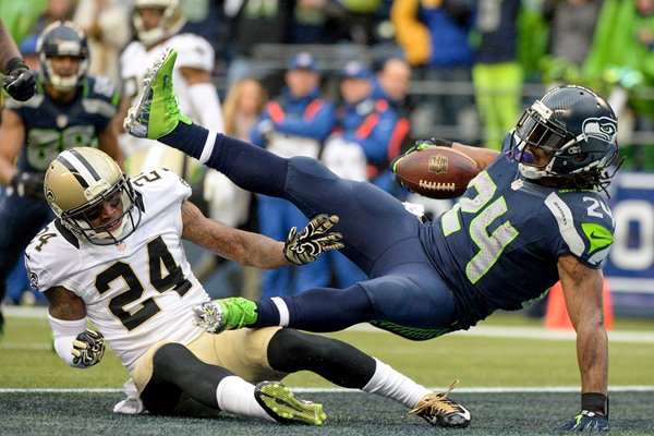 Marshawn Lynch Seattle Seahawks Touchdown v Saints 2014