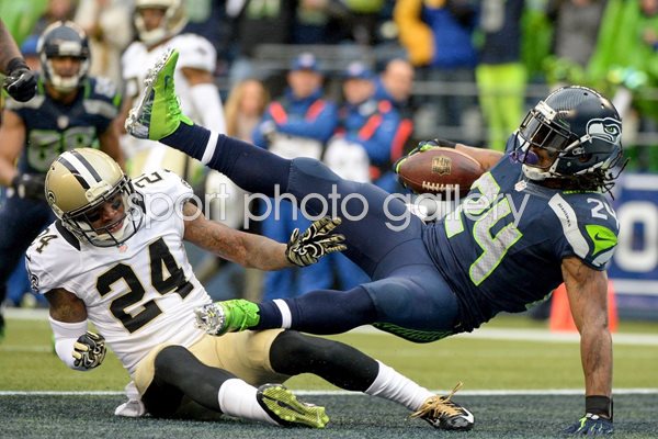 Marshawn Lynch Seattle Seahawks Touchdown v Saints 2014