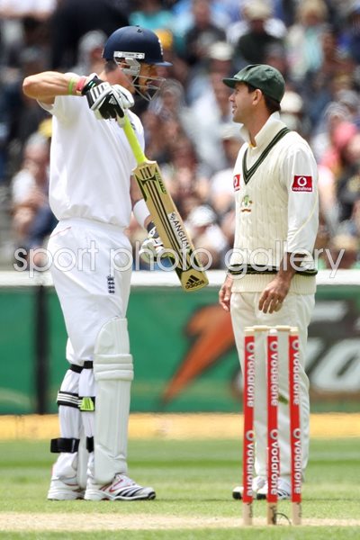 Ricky Ponting & Kevin Pietersen MCG Ashes 2010