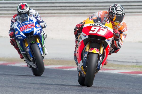 Marc Marquez leads Lorenzo Moto GP Tests Malaysia 2015