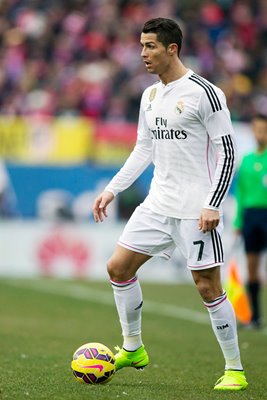 Cristiano Ronaldo Real Madrid controls the ball