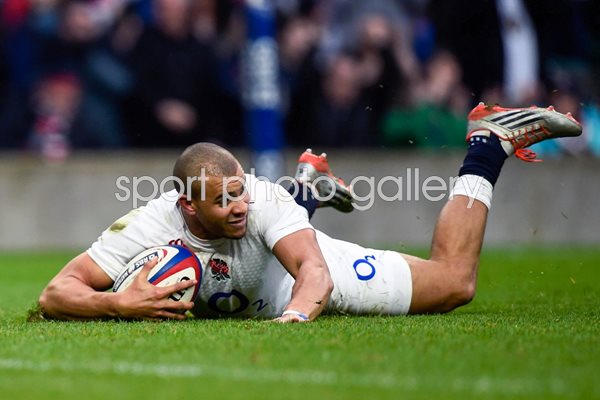 Jonathan Joseph England v Italy Twickenham Stadium 2015