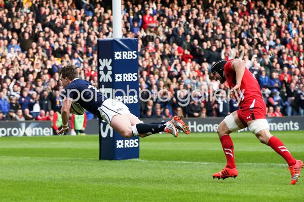 Stuart Hogg Scotland v Wales Murrayfield 2015