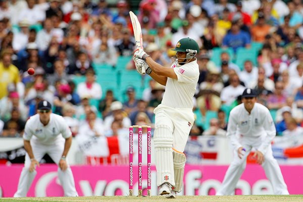 Usman Khawaja of Australia bats at SCG - Ashes 2010