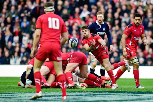 Rhys Webb Wales v Scotland Murrayfield 2015