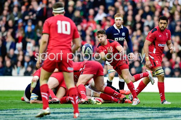 Rhys Webb Wales v Scotland Murrayfield 2015