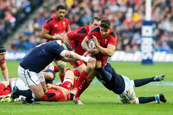 Rhys Webb Wales v Scotland Murrayfield 2015