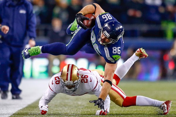 Zach Miller Seattle Seahawks Tight End Championship Game 2014