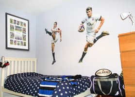 Sam's Bedroom - Wallpaper Cut Out Figures & Framed Team Collage Sam's Bedroom - Wallpaper Cut Out Figures & Framed Team Collage