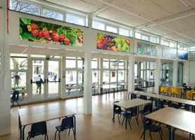 Mandeville Primary School, St Albans Dining Room - Vinyl Mounted to Dibond Aluminium Mandeville Primary School, St Albans Dining Room - Vinyl Mounted to Dibond Aluminium