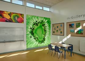 Mandeville Primary School, St Albans Dining Room - Vinyl Mounted to Dibond Aluminium Mandeville Primary School, St Albans Dining Room - Vinyl Mounted to Dibond Aluminium