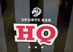 HQ Sports Bar, Dunstable - Branded Polycarbonate Bar Front HQ Sports Bar, Dunstable - Branded Polycarbonate Bar Front